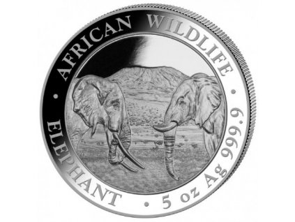 5 oz silver elephant 2020 somalia 500 shillings