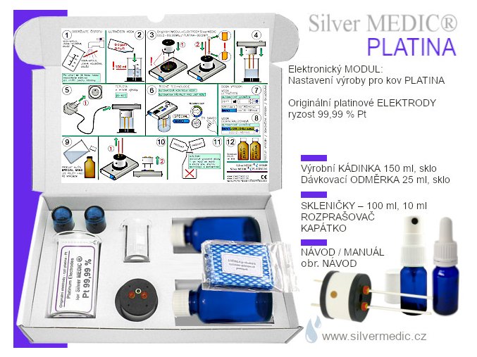 vyrobni sada elektrody ryzi platina nano special koloid silvermedic platinum