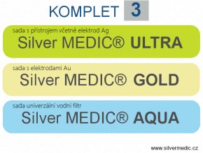 komplet 3 sady sillvermedic ultra gold aqua