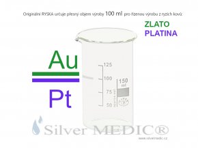 specialni originalni ryska 100 ml vyznacuje na sklenene kadince presny objem pro vyrobu zlato platina silvermedic gold platinum