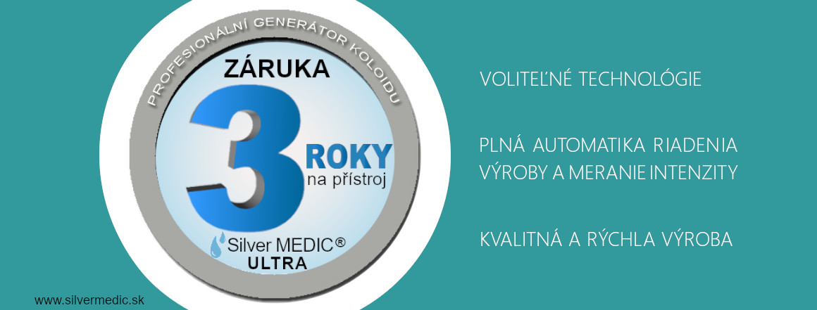 Záruka 3 roky na prístroj Silver MEDIC® ULTRA