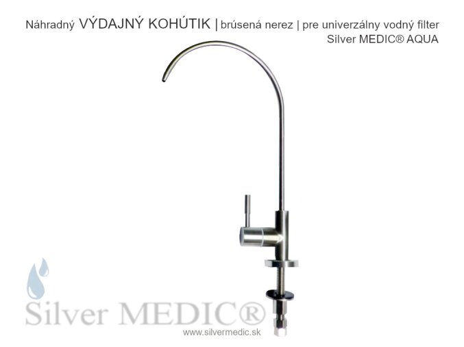 vydajny kohutik brusena nerez pre univerzalny filter silver medic aqua