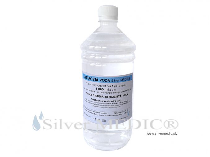 ultracista voda silvermedic 1000 ml flasa plast vyroba nano koloid special