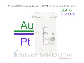 originalna ryska 100 ml vyznacuje na sklenenej kadicke presny objem pre vyrobu zlato platina silvermedic gold platinum