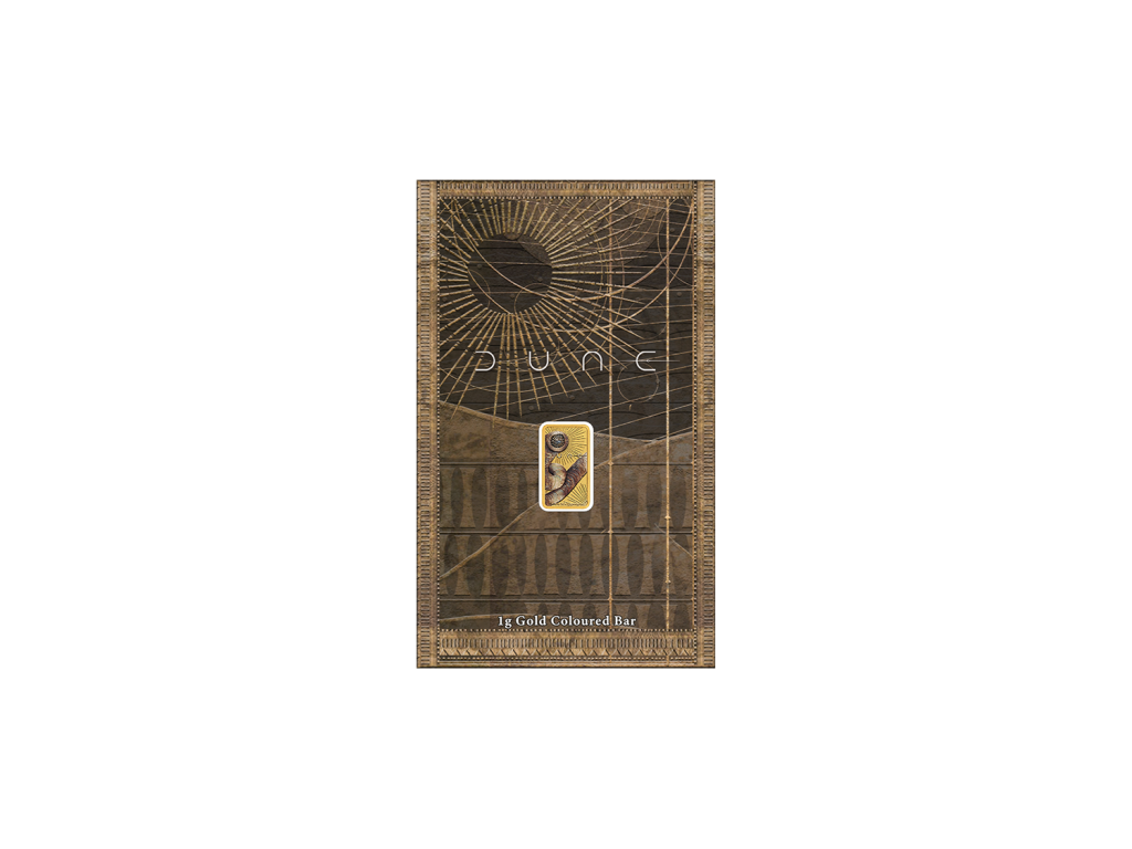 gold bar au9999 the perth mint 2026 legendary dune 1g colored minted bar