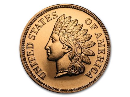 Měděná medaile 1 oz Jednorožec