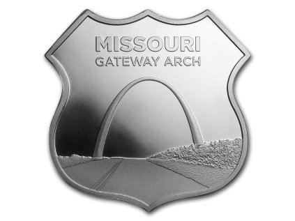 Stříbrná medaile 1 oz Icons of Route 66 Illinois Gemini Giant  Route 66 Illinois