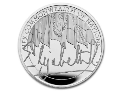 Stříbrná mince The Queen's Reign Commonwealth Piedfort 2022 (UK22QCPF)