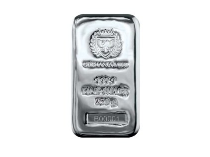Stříbrný slitek 250 g Germania Mint
