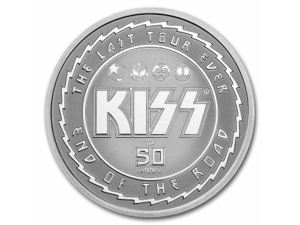 Stříbrná mince 1 oz KISS 50th Anniversary 2023 BU  Kiss 50. výročí