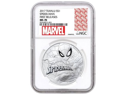 Stříbrná mince 1 oz Spiderman Marvel NGC MS70