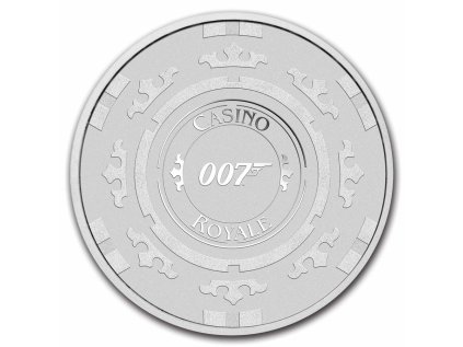 Stříbrná mince James Bond Casino Royale Chip 2023 BU
