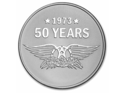 Stříbrná mince 1 oz Aerosmith 50. výročí 2023 BU