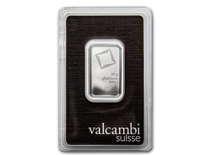 Platinový slitek 20 g Valcambi