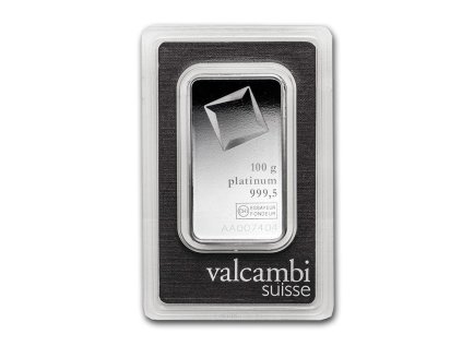 Platinový slitek 100 g Valcambi
