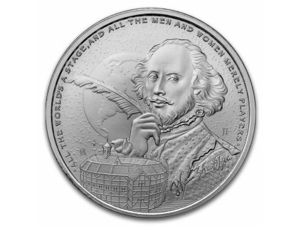 Stříbrná mince 1 oz Ikony Inspirace - William Shakespeare 2024 BU