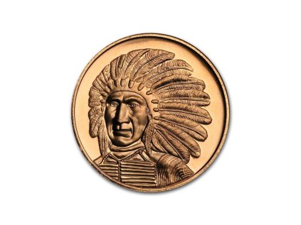 Měděná medaile 1 oz Indian Chief Red Cloud  Náčelník Červený oblak