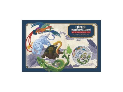 Stříbrná mince Čtyři čínské mýtické legendy Lan 1oz Karta