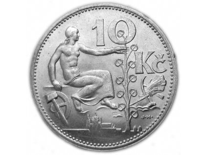 Stříbrná mince 10 Kč Desetikoruna - 1932