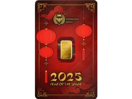 Zlatý slitek 1 g - Germania Mint 2025 Year of the Snake