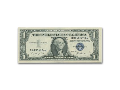 Stříbrný certifikát 1,00 $ VG/VF 1957