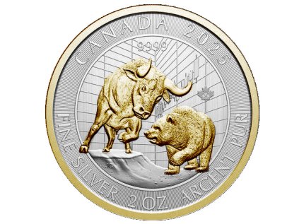 Stříbrná mince 2 oz Bull and Bear 2025 BU