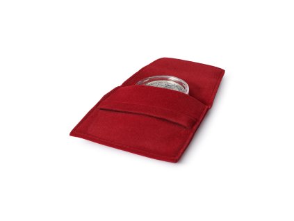 mt premium muenztasche fuer eine muenze mit oder ohne kapsel bis 50 mm rot