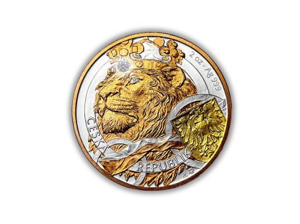 vyr 2740cesky lev 2025 zlaceny 24k zlato ceska mincovna silverstar rucni zlaceni drahokam diamant briliant cenny kov investicni mince diamant