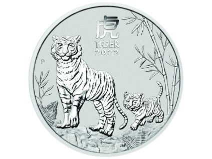 Perth Mint Stříbrná mince Lunární série III Rok Tygra 2022 1oz