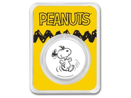 vyr 15391106 peanuts snoopy 1 oz colorized silver round 232303 slab