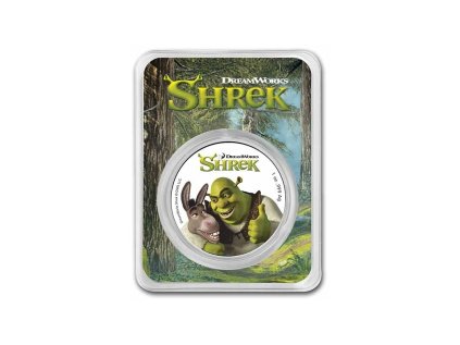 vyr 1108niue 1 oz silver shrek 2021 2 anniversary coloured essay card
