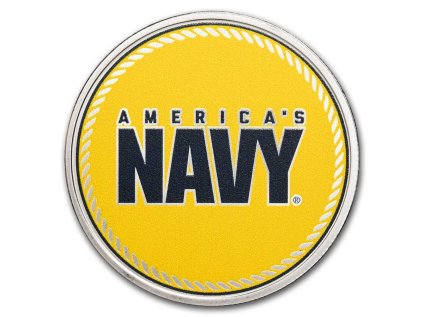 1 oz silver colorized round americas navy u s navy logo 280527 slab