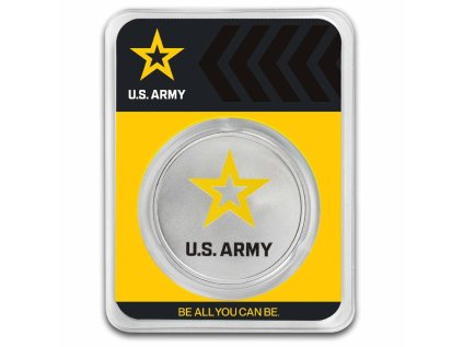1 oz silver colorized round u s army logo new in tep 286208 slab