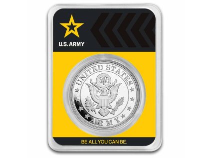 1 oz silver round u s army seal in tep 272650 slab