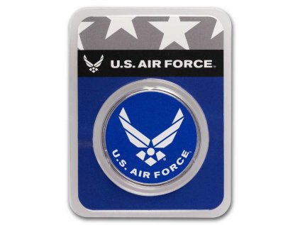 1 oz silver colorized round u s air force wings logo in tep 292837 slab