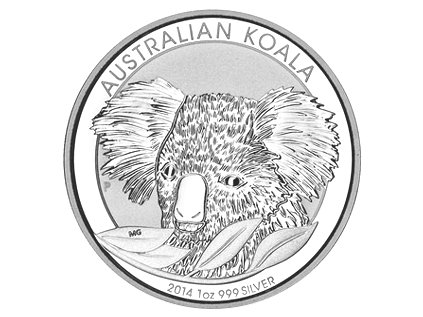 Stříbrná mince 1 oz Koala 2014 BU  Stříbrná mince 1 oz Koala 2014 BU