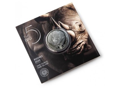 SOUTH AFRICAN MINT Stříbrná mince Sam Big Five Rhino Rand 5 1 oz 2020