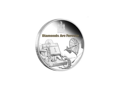 Stříbrná mince 50. Výročí James Bond Diamanty jsou věčné 1 oz 2021 Kolorovaná