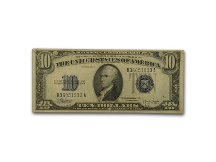 1934 d 10 silver certificates vf fr1704 47599 Slab