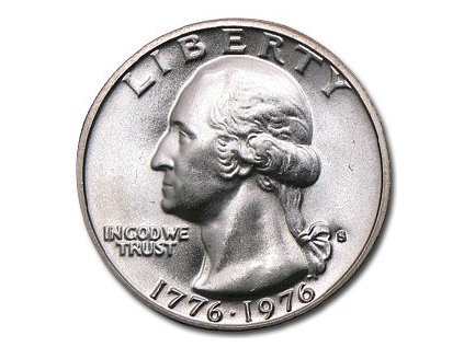 1976 s 40 silver washington quarter bu 6487 obv