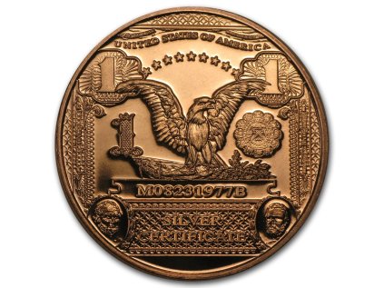 1 oz copper round 1 00 eagle banknote replica 87369 Slab