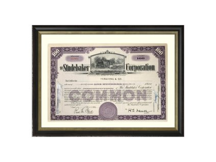 studebaker corporation stock certificate purple 33092 Ofinl