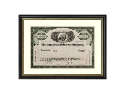 the american tobacco company stock certificate green 43128 Slab final