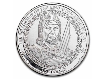 Stříbrná mince Pán Prstenů -  Boromir 20. výročí 1 oz 2021