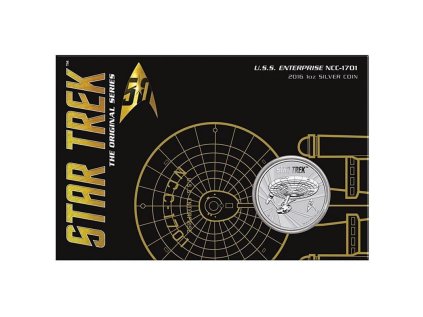 Stříbrná mince 1 oz Star Trek U.S.S. Enterprise 2016 BU v kartě
