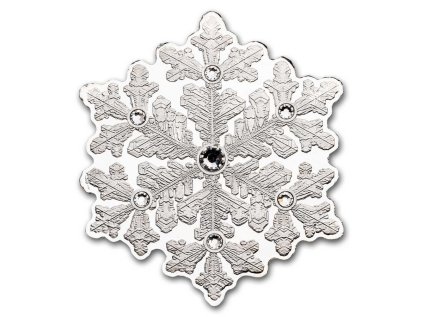 2024 fiji 1 2 oz silver snowflake coin w crystals box coa 303042 slab