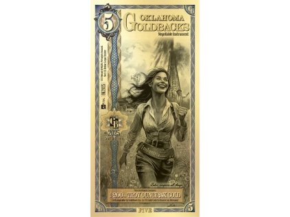 5 oklahoma goldback 2025 24k gold foil note