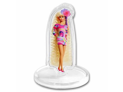 2024 pamp 1 oz silver totally hair barbie shaped colorized coin 288639 c