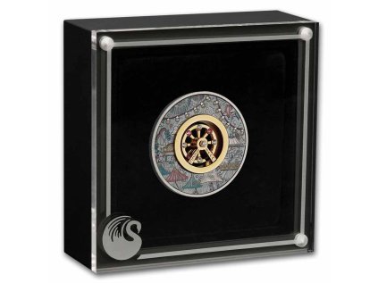 2025 tuvalu 2 oz silver colorized antiqued ferris wheel box 317789 a