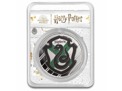 harry potter 1 oz silver houses slytherin colorized with tep 296161 slab
